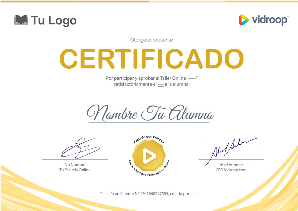 Certificado Europeo Vidroop